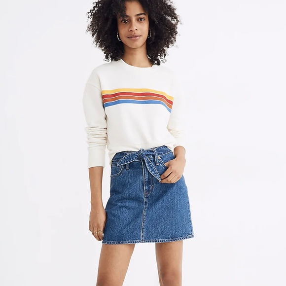 Madewell Rigid Denim Straight Mini Skirt - Picture 2 of 4